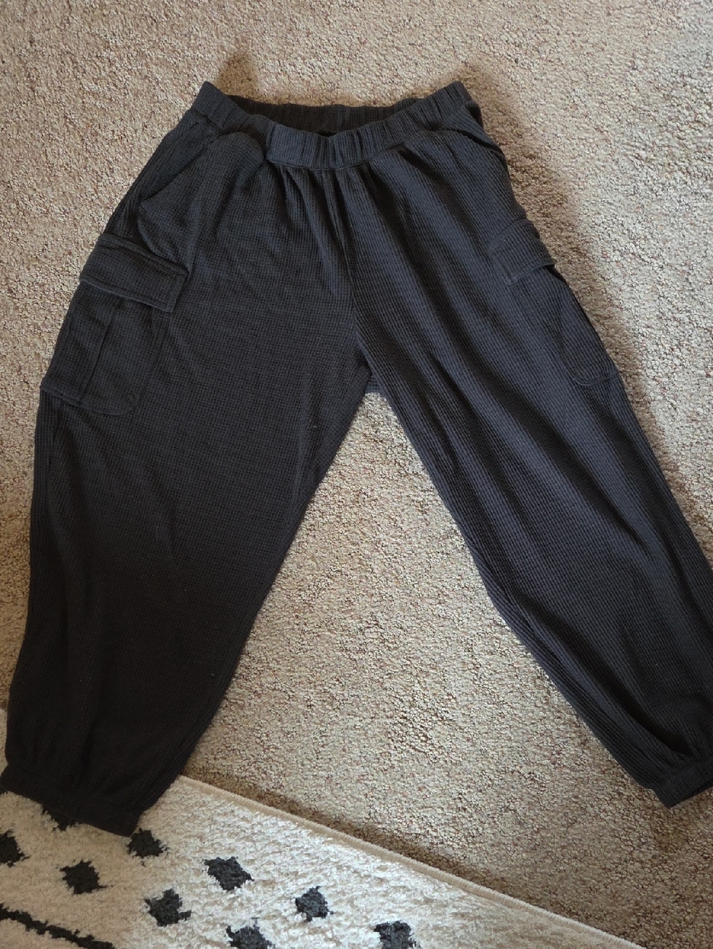 aerie Ribbed Knit Lounge Cargo Joggers